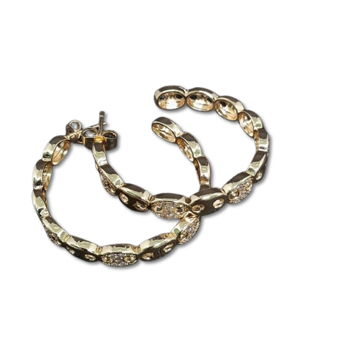 CANDONGAS ORO LAMINADO DISEÑO GUCCI MEDIANA BRBJ1393-30