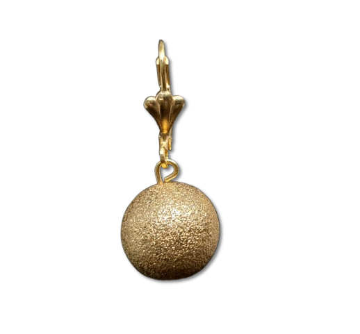 PENDIENTE ORO LAMINADO ESFERA BRST10