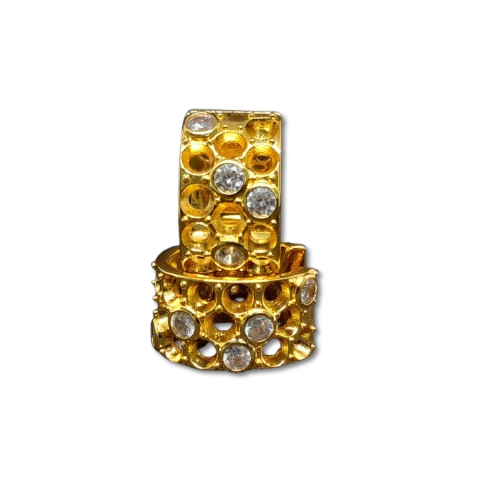 Arete de Fantasía Dorado con Piedras AFAP