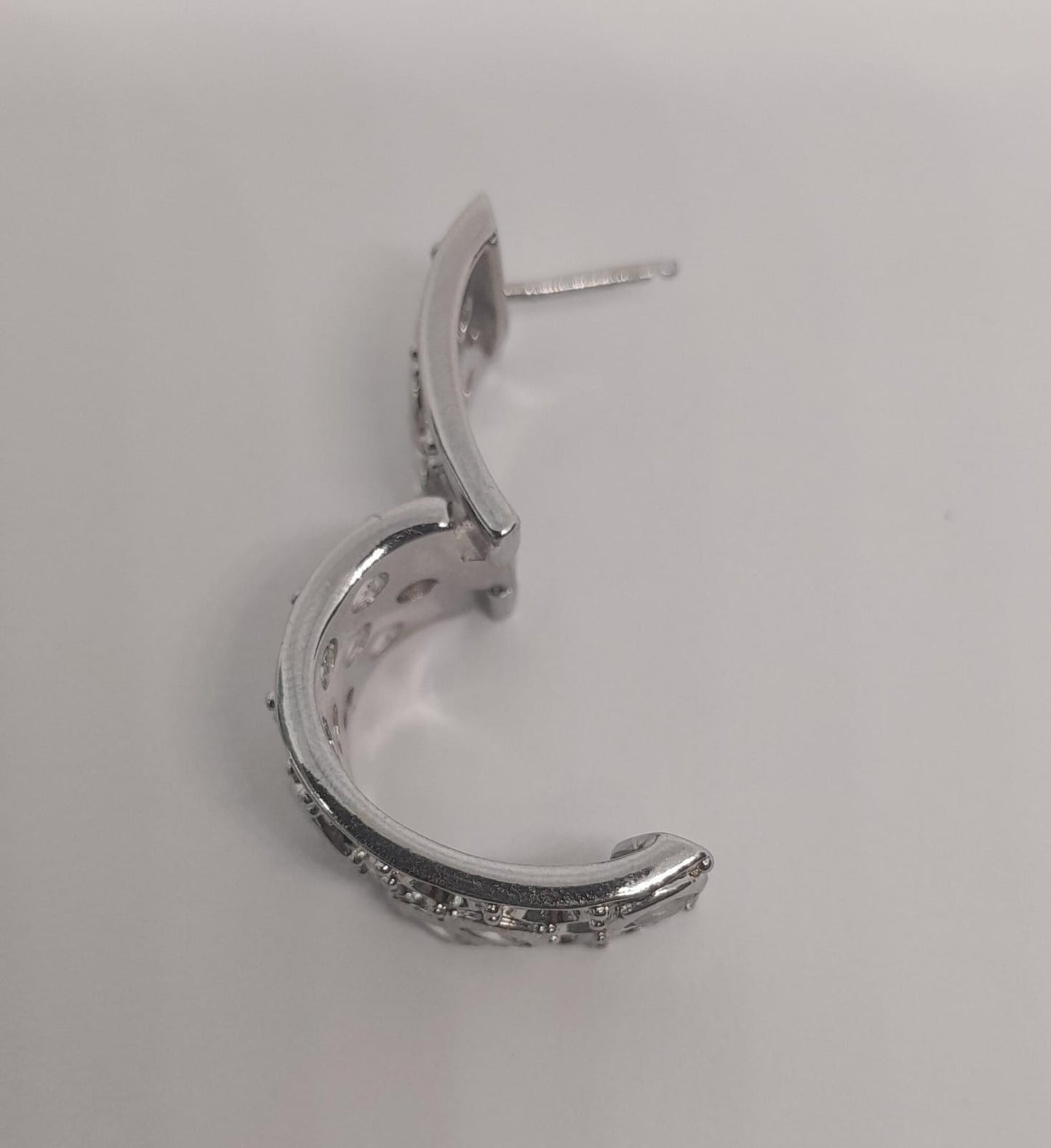Arete de Fantasía Plateado con Piedras AFAPIEP