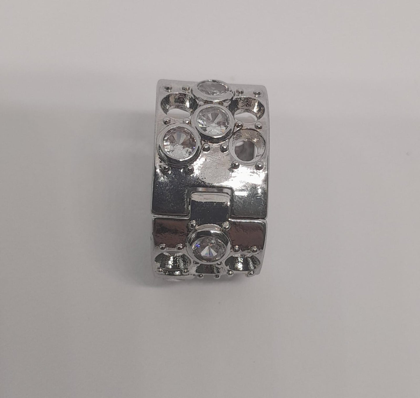 Arete de Fantasía Plateado con Piedras AFAPIEP