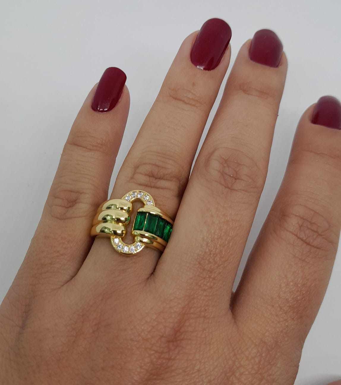 Anillo en Oro Laminado con Argolla y Microcircones ANBJ0980