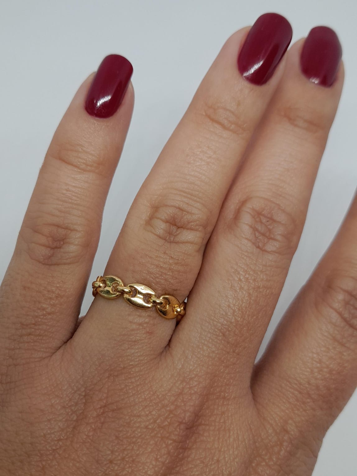 Anillo en Oro Laminado con Diseño de Eslabón Marino ANCH0701