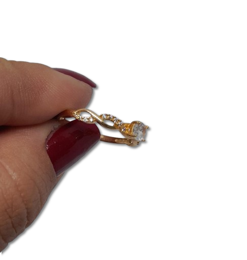 Anillo de Compromiso de Oro 18 Kilates con Diseño Entrelazado AO-05