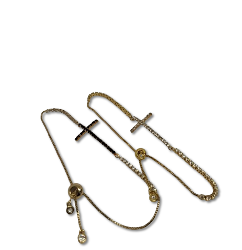 PULSERA CRUZ ORO LAMINADO PLBJ5319