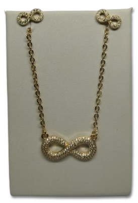 SET ORO LMAINADO Y MICRO CIRCONES INFINITO SET1768