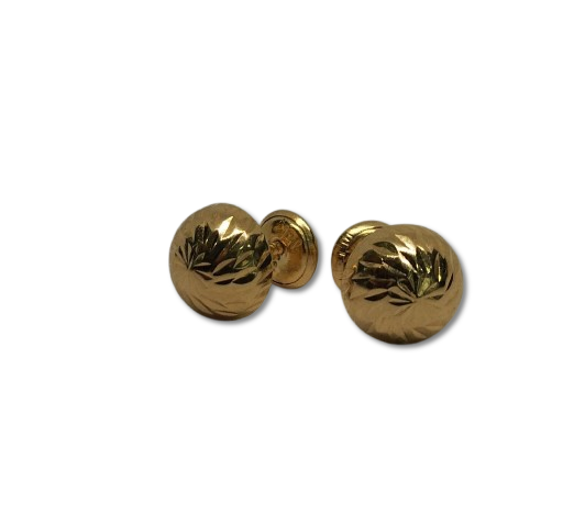 TOPO MEDIA BOLA DIAMANTADA ORO 18K 6MM. TO-6MM DIAMANTADA