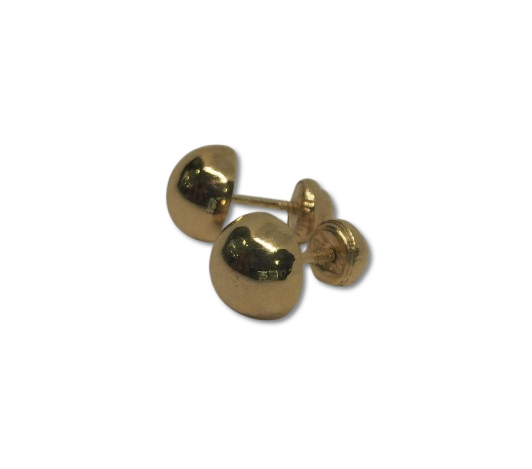 TOPO MEDIA BOLA LISA ORO 18K.  TO-7MM LISA