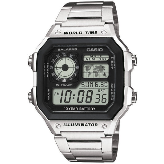 CASIO WORLD TIME PLATA AE -1200WHD-1AVEF