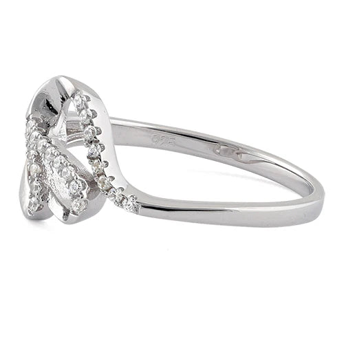 ANILLO EN PLATA OLA ELEGANTE CON MICROCIRCONES APCH6