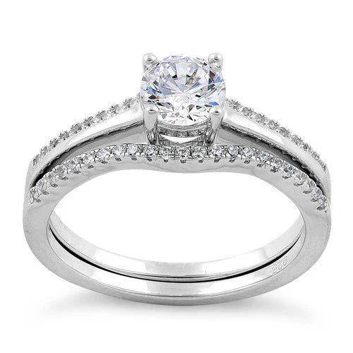 Anillo circones Set de Compromiso de Plata L20
