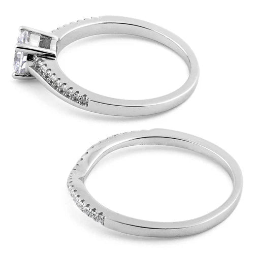 Anillo circones Set de Compromiso de Plata L20