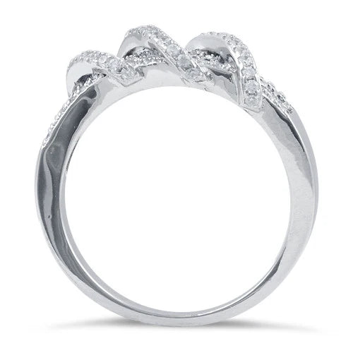 ANILLO EN PLATA CON SAFIROS Y DISEÑO ENROLLADO CON MICROCIRCONES APCH60