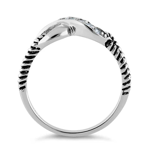 ANILLO EN PLATA CON INFINITO CON DISEÑO ENVEJECIDO Y MICROCIRCONES APCH21