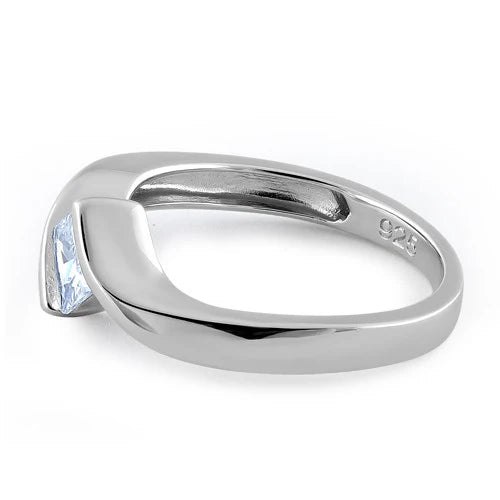 ANILLO EN PLATA ESTILO PRINCESA